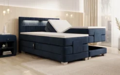 Boxspringbett Ardena Samt elektrisch verstellbar mit LED
