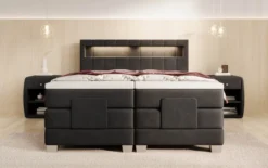 Boxspringbett Ardena Samt elektrisch verstellbar mit LED