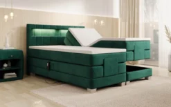 Boxspringbett Ardena Samt elektrisch verstellbar mit LED