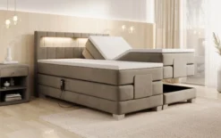 Boxspringbett Ardena Samt elektrisch verstellbar mit LED