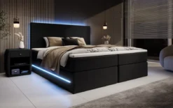 Boxspringbett Arito mit LED u. Stauraum