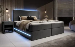 Boxspringbett Arito mit LED u. Stauraum