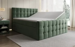 Boxspringbett Ascot in Strukturstoff mit Stauraum