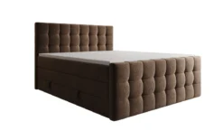 Boxspringbett Ascot in Strukturstoff mit Stauraum