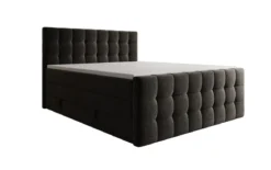 Boxspringbett Ascot in Strukturstoff mit Stauraum