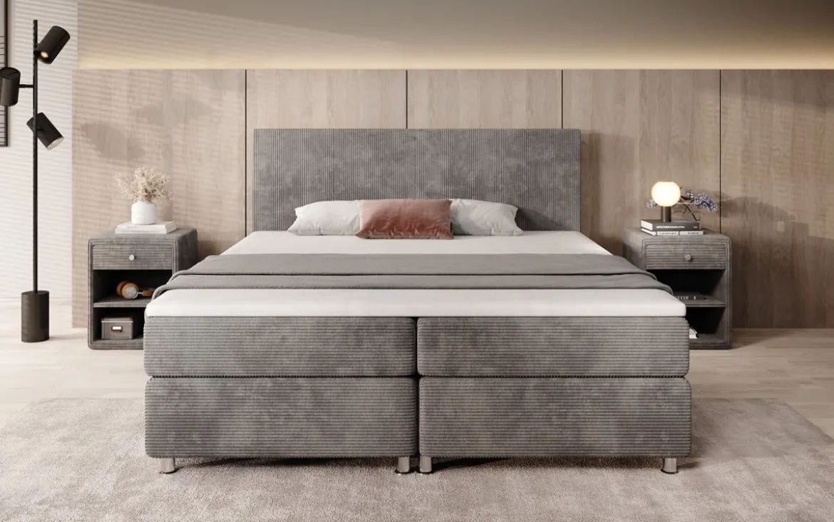 Boxspringbett Athene in Cord