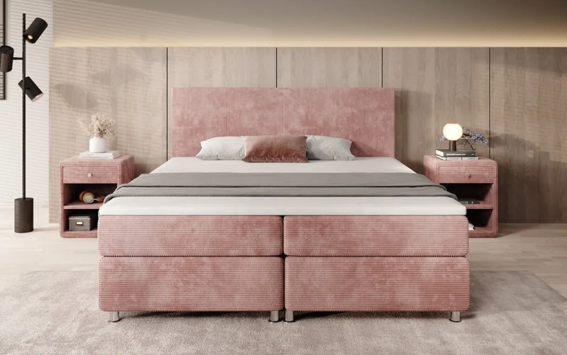 Boxspringbett Athene in Cord