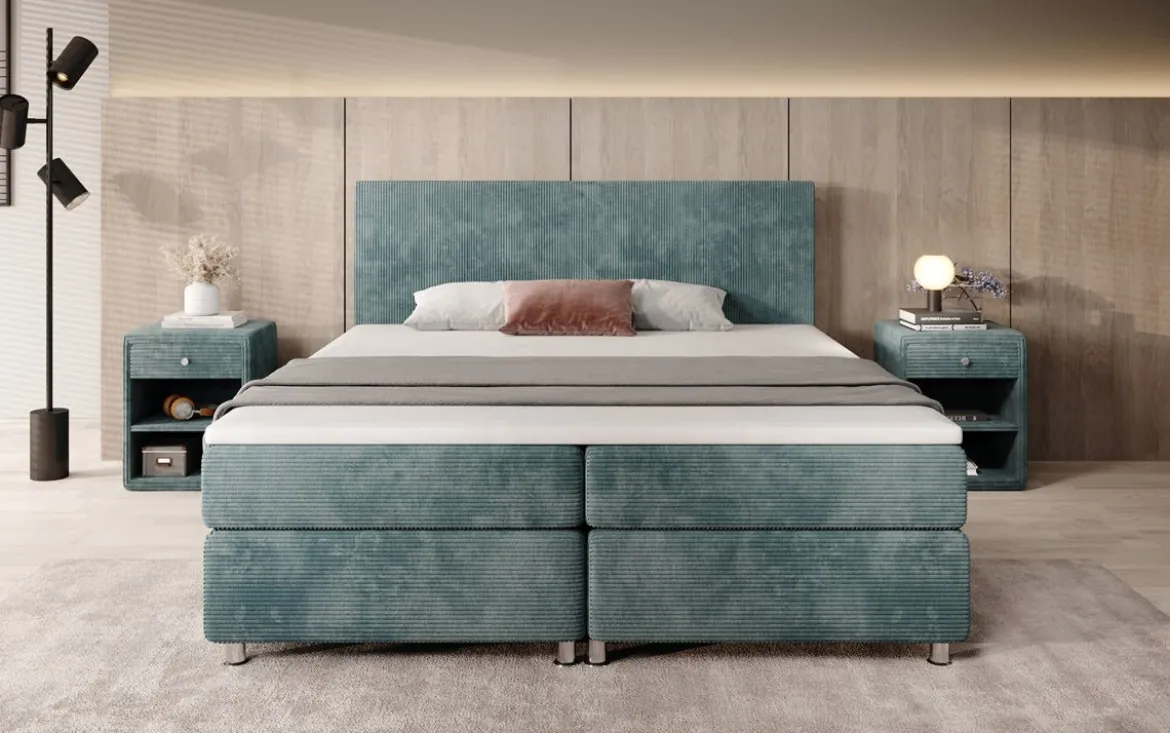 Boxspringbett Athene in Cord