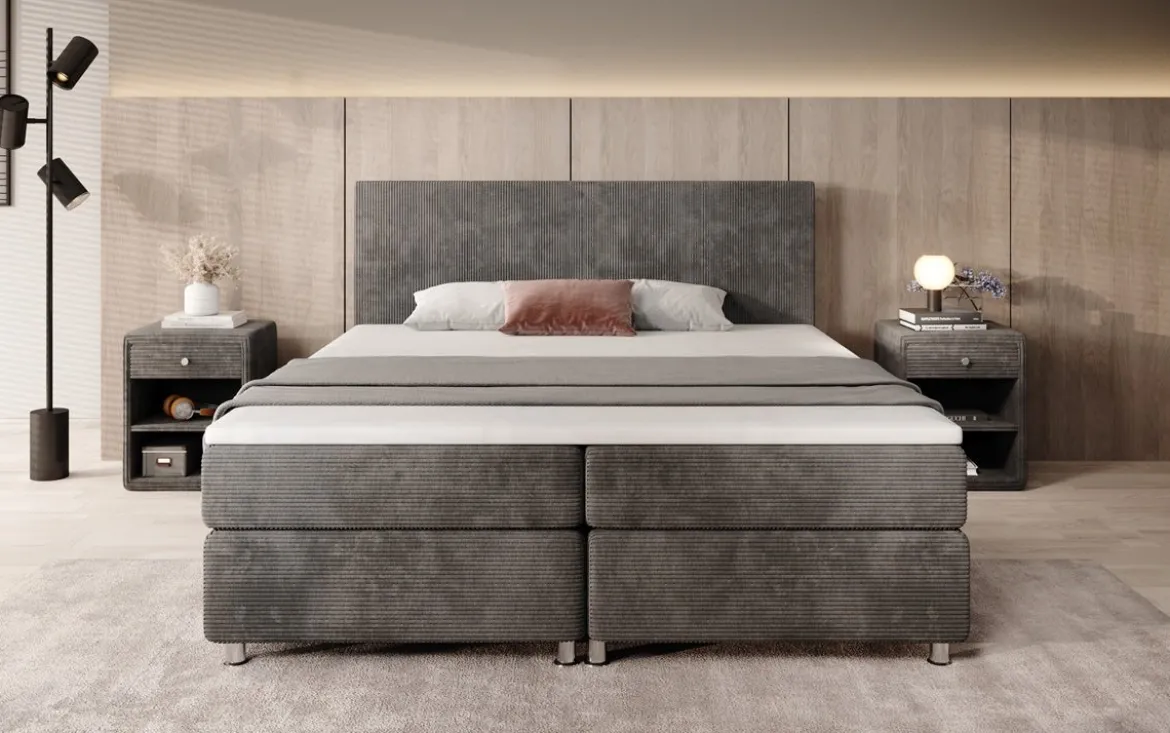 Boxspringbett Athene in Cord