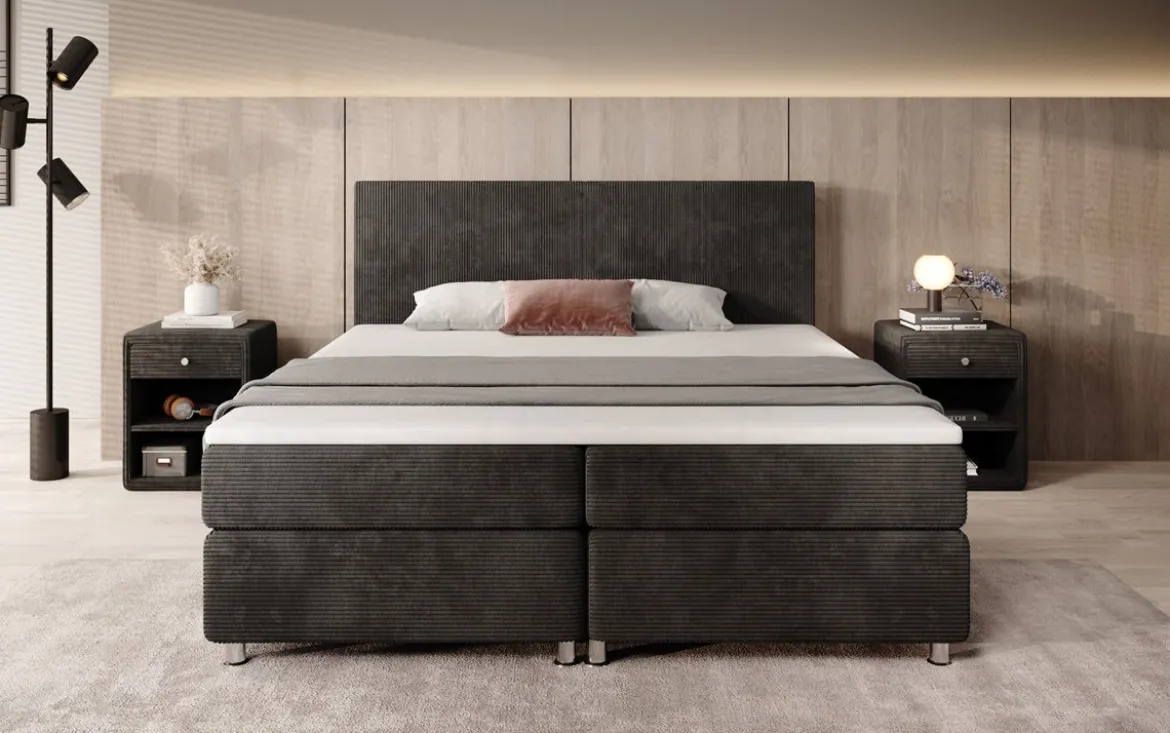 Boxspringbett Athene in Cord