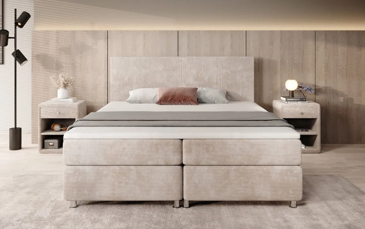 Boxspringbett Athene in Cord