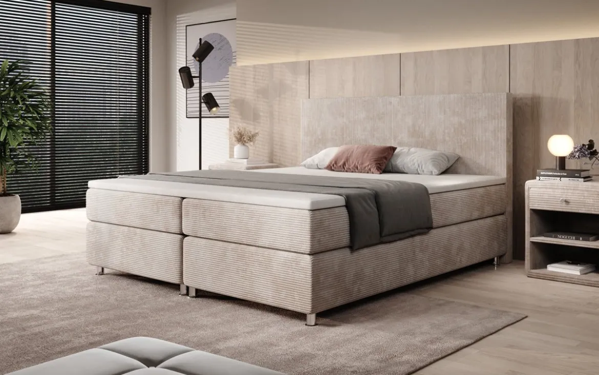 Boxspringbett Athene in Cord