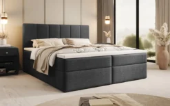 Boxspringbett Aurelia Bouclé mit Stauraum