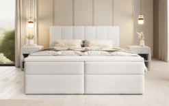 Boxspringbett Aurelia Bouclé mit Stauraum