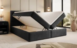 Boxspringbett Aurelia Bouclé mit Stauraum