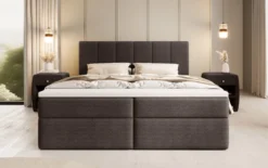 Boxspringbett Aurelia Bouclé mit Stauraum