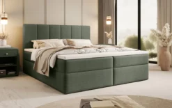 Boxspringbett Aurelia Bouclé mit Stauraum