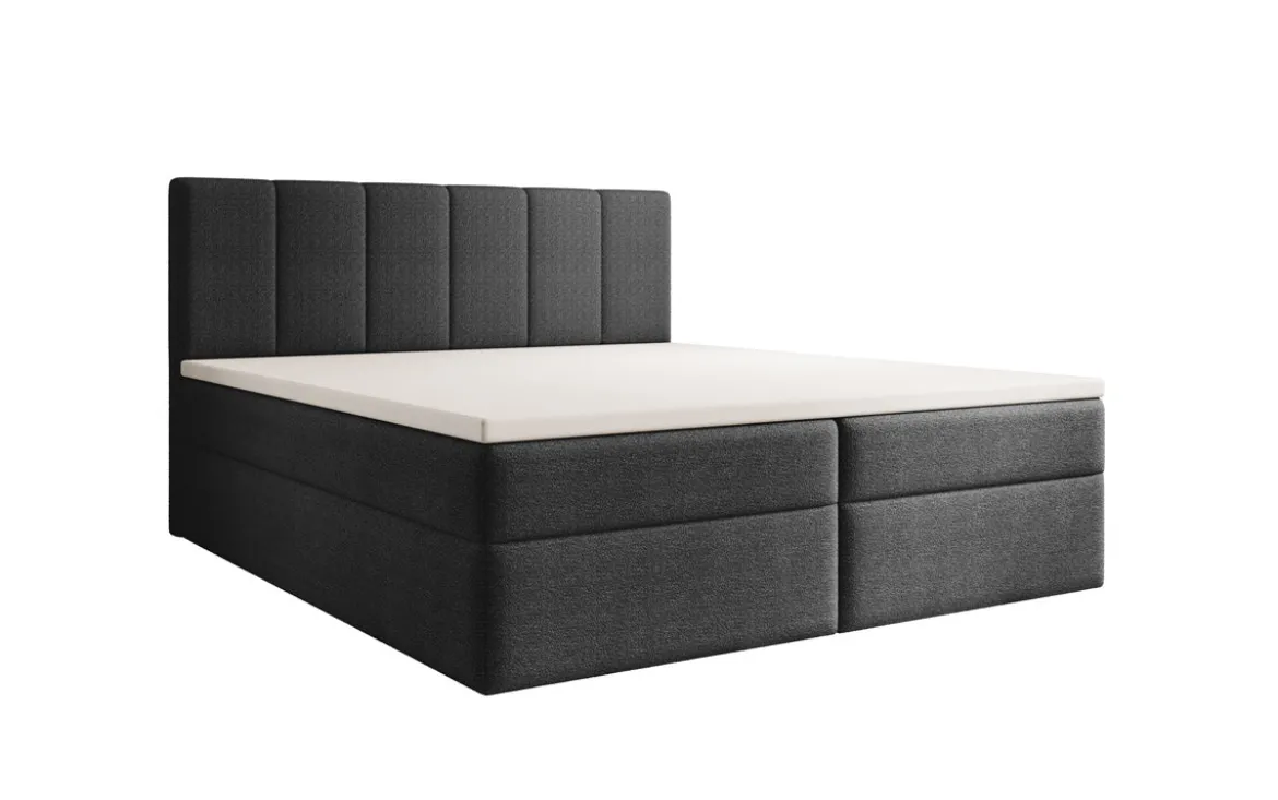 Boxspringbett Aurelia Bouclé mit Stauraum