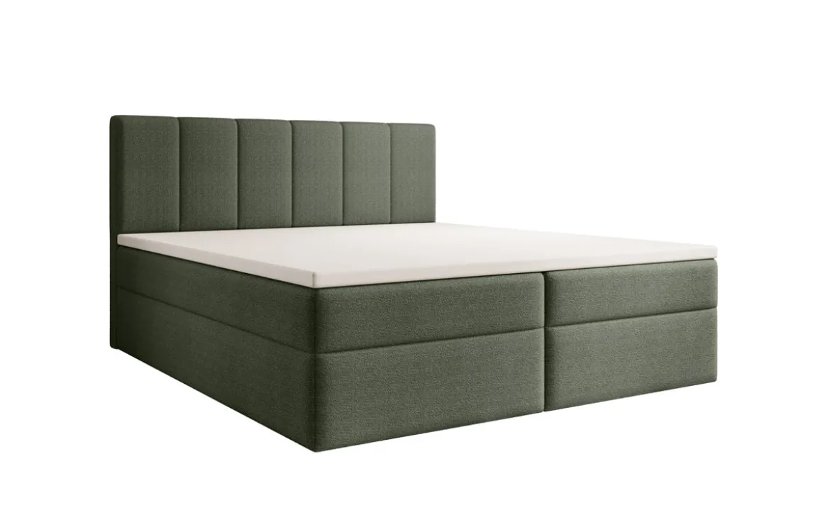 Boxspringbett Aurelia Bouclé mit Stauraum