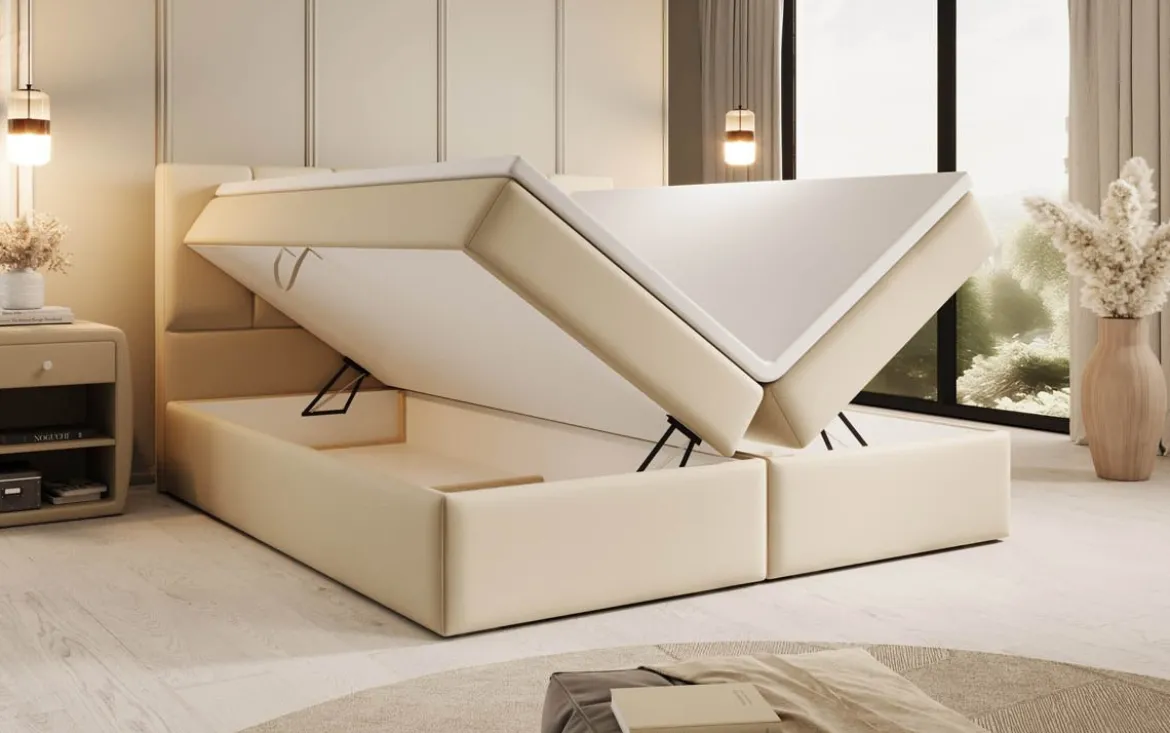 Boxspringbett Aurelia Kunstleder mit Stauraum