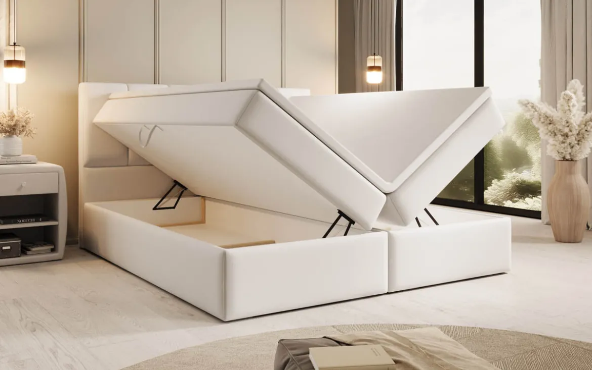 Boxspringbett Aurelia Kunstleder mit Stauraum