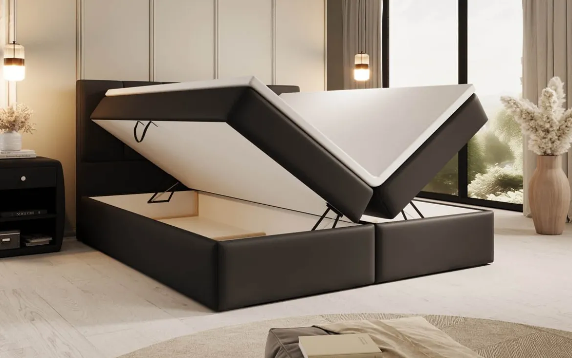 Boxspringbett Aurelia Kunstleder mit Stauraum
