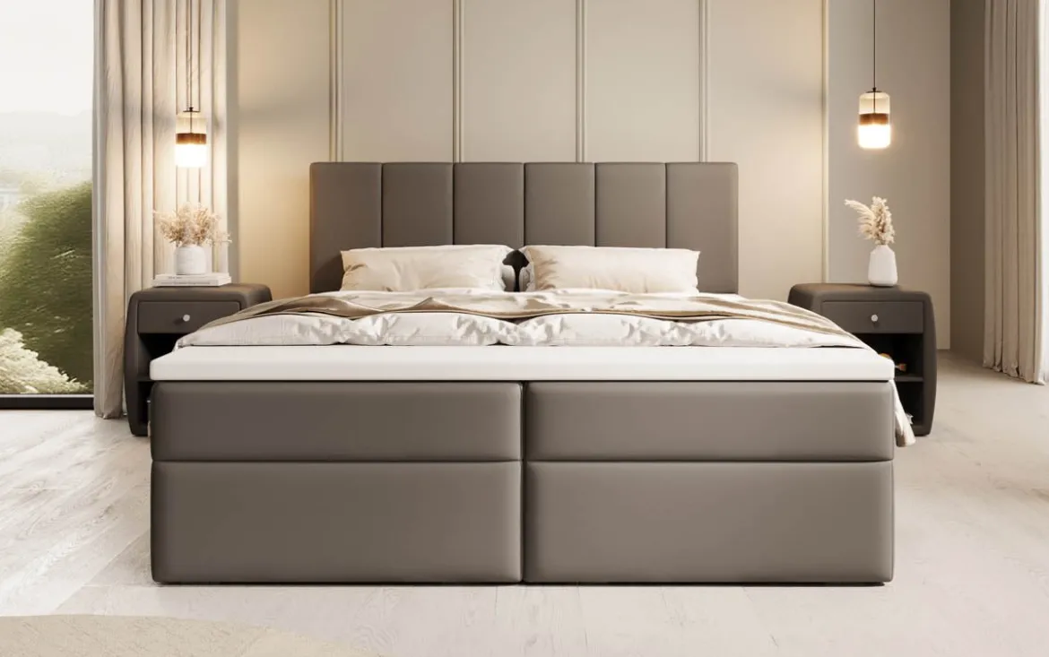 Boxspringbett Aurelia Kunstleder mit Stauraum