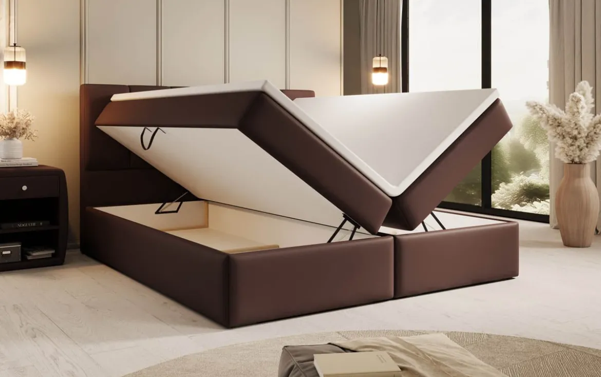 Boxspringbett Aurelia Kunstleder mit Stauraum