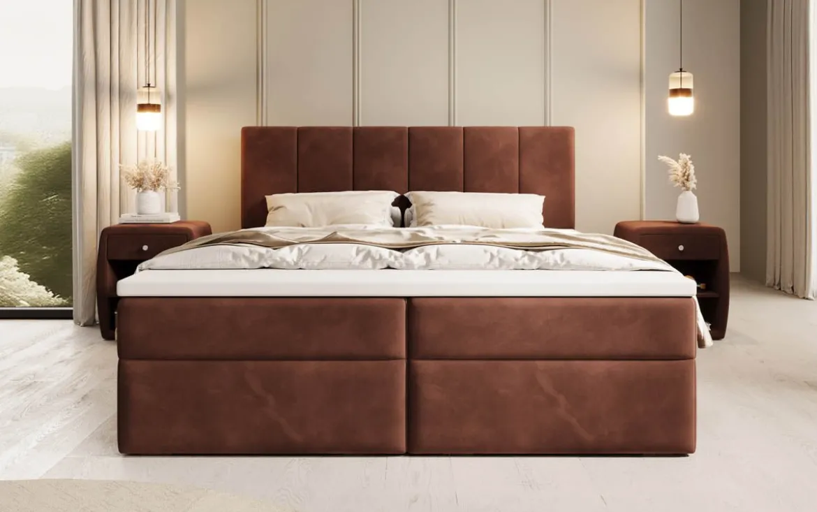 Boxspringbett Aurelia Samt mit Stauraum