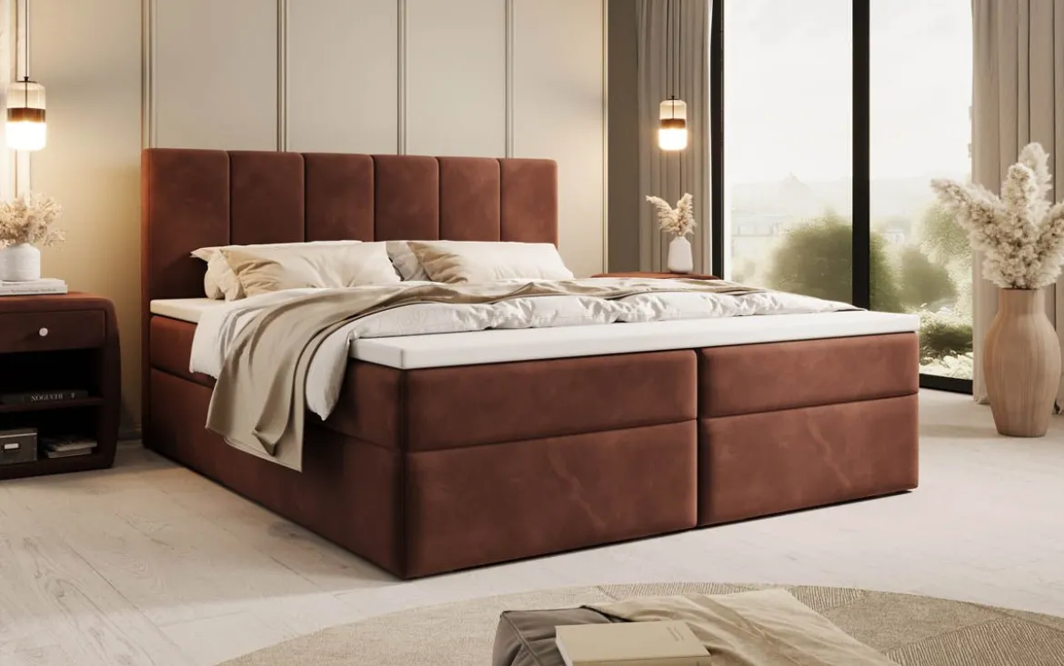 Boxspringbett Aurelia Samt mit Stauraum