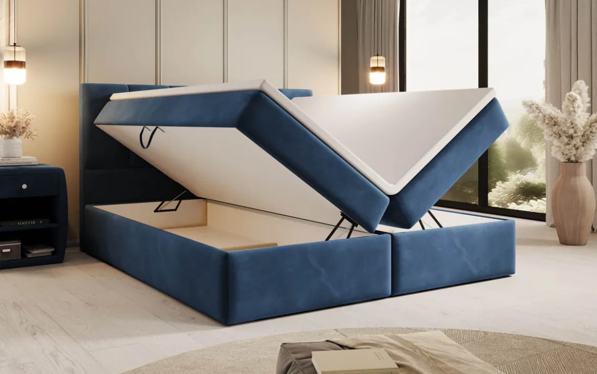 Boxspringbett Aurelia Samt mit Stauraum