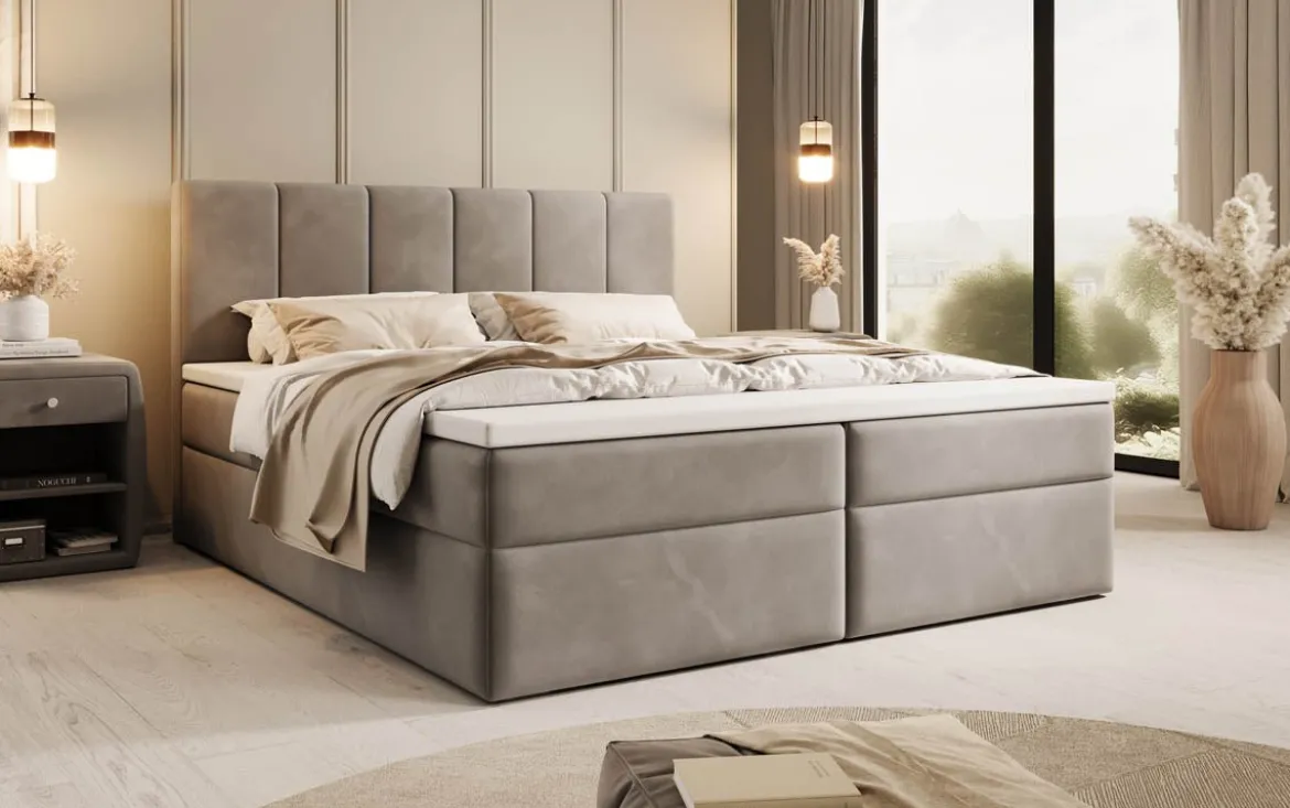 Boxspringbett Aurelia Samt mit Stauraum