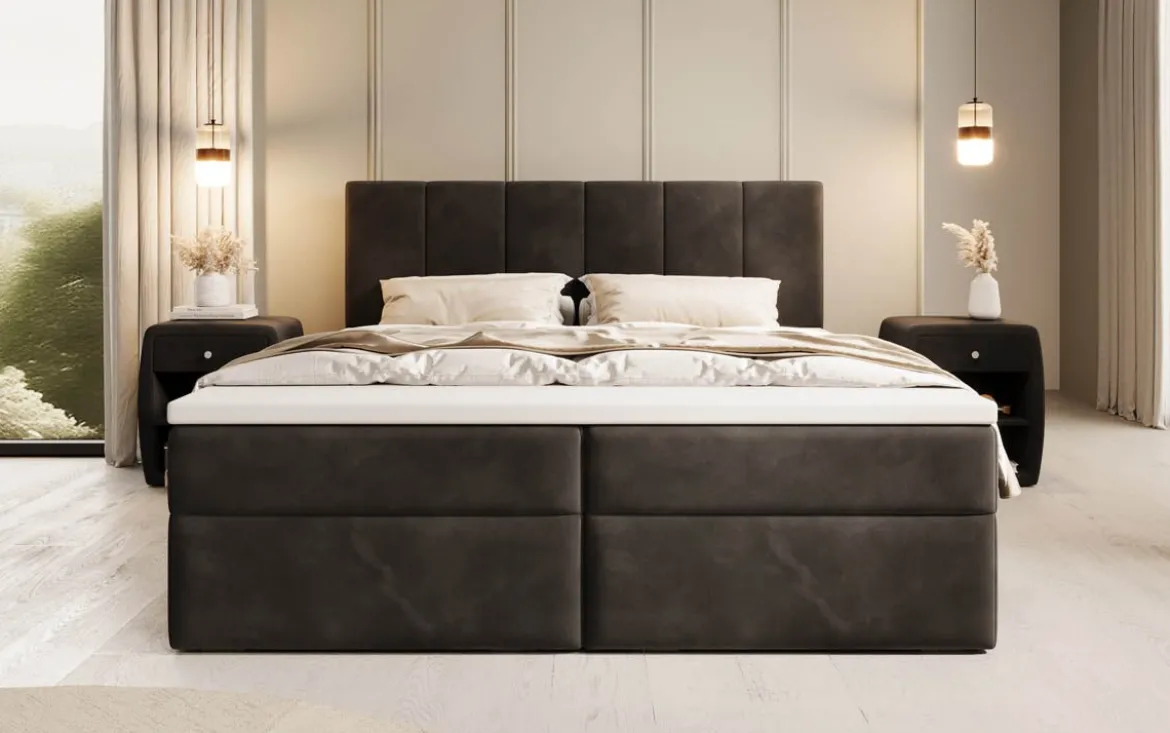 Boxspringbett Aurelia Samt mit Stauraum