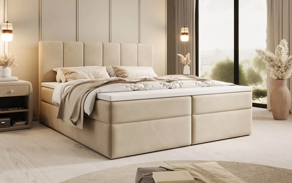 Boxspringbett Aurelia Samt mit Stauraum