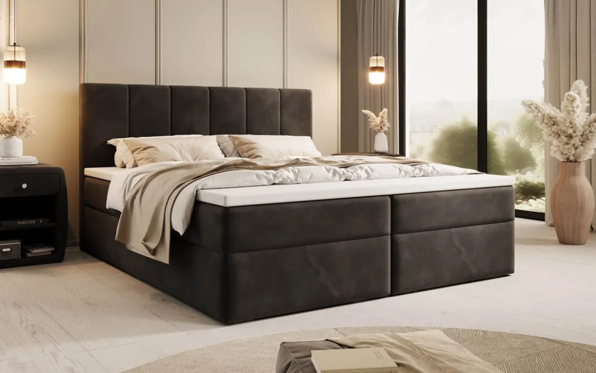 Boxspringbett Aurelia Samt mit Stauraum