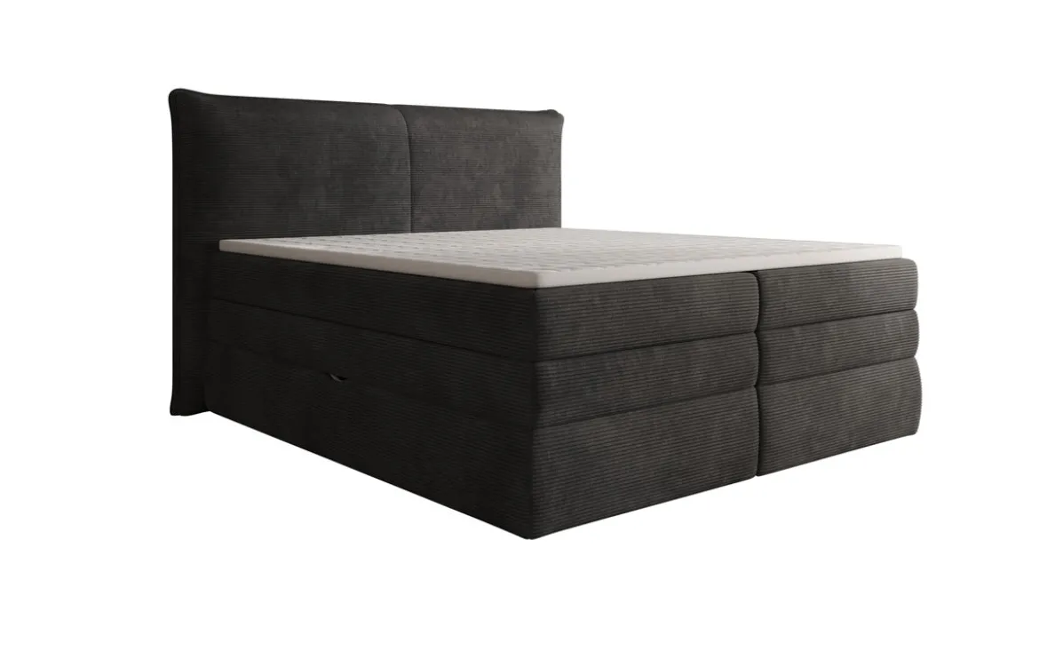 Boxspringbett Avelora mit Stauraum in Cord