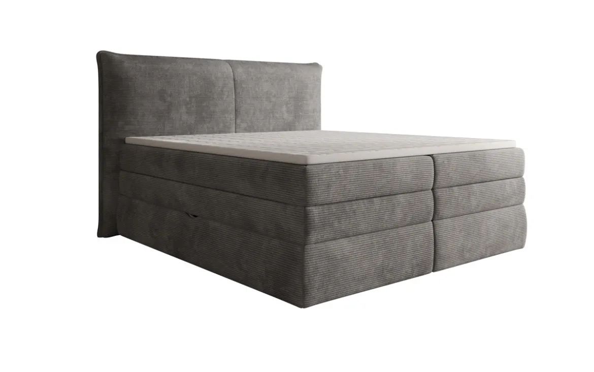 Boxspringbett Avelora mit Stauraum in Cord