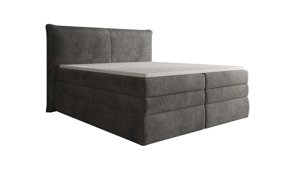 Boxspringbett Avelora mit Stauraum in Cord