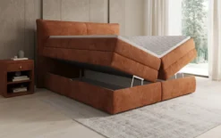 Boxspringbett Avelora mit Stauraum in Cord