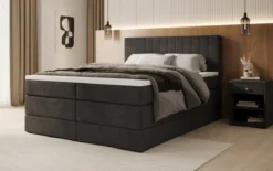 Boxspringbett Avera mit Stauraum in Samt