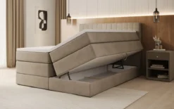 Boxspringbett Avera mit Stauraum in Samt