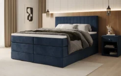 Boxspringbett Avera mit Stauraum in Samt