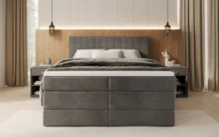 Boxspringbett Avera mit Stauraum in Samt