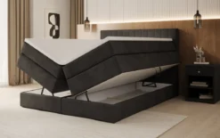 Boxspringbett Avera mit Stauraum in Samt