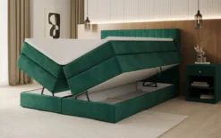 Boxspringbett Avera mit Stauraum in Samt