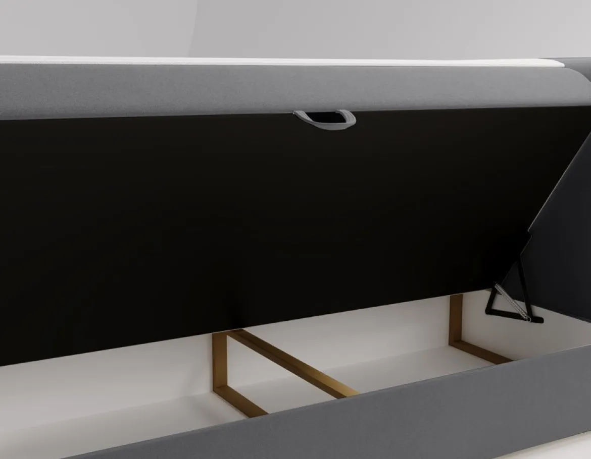 Boxspringbett Bergamo Samt mit Stauraum
