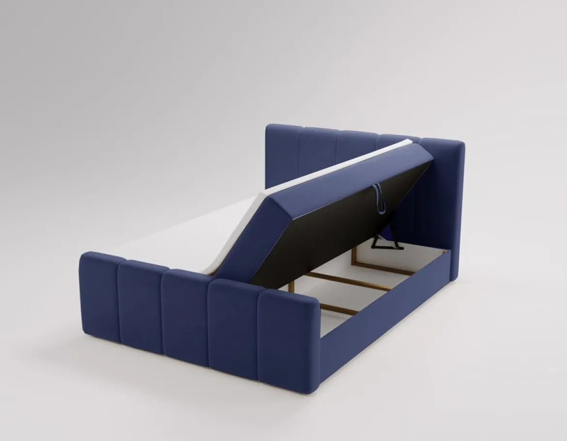 Boxspringbett Bergamo Samt mit Stauraum