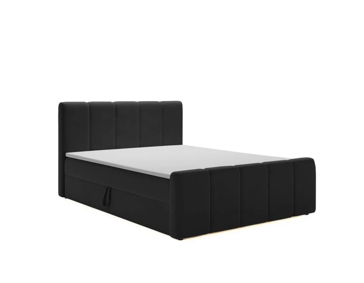 Boxspringbett Bergamo Samt mit Stauraum