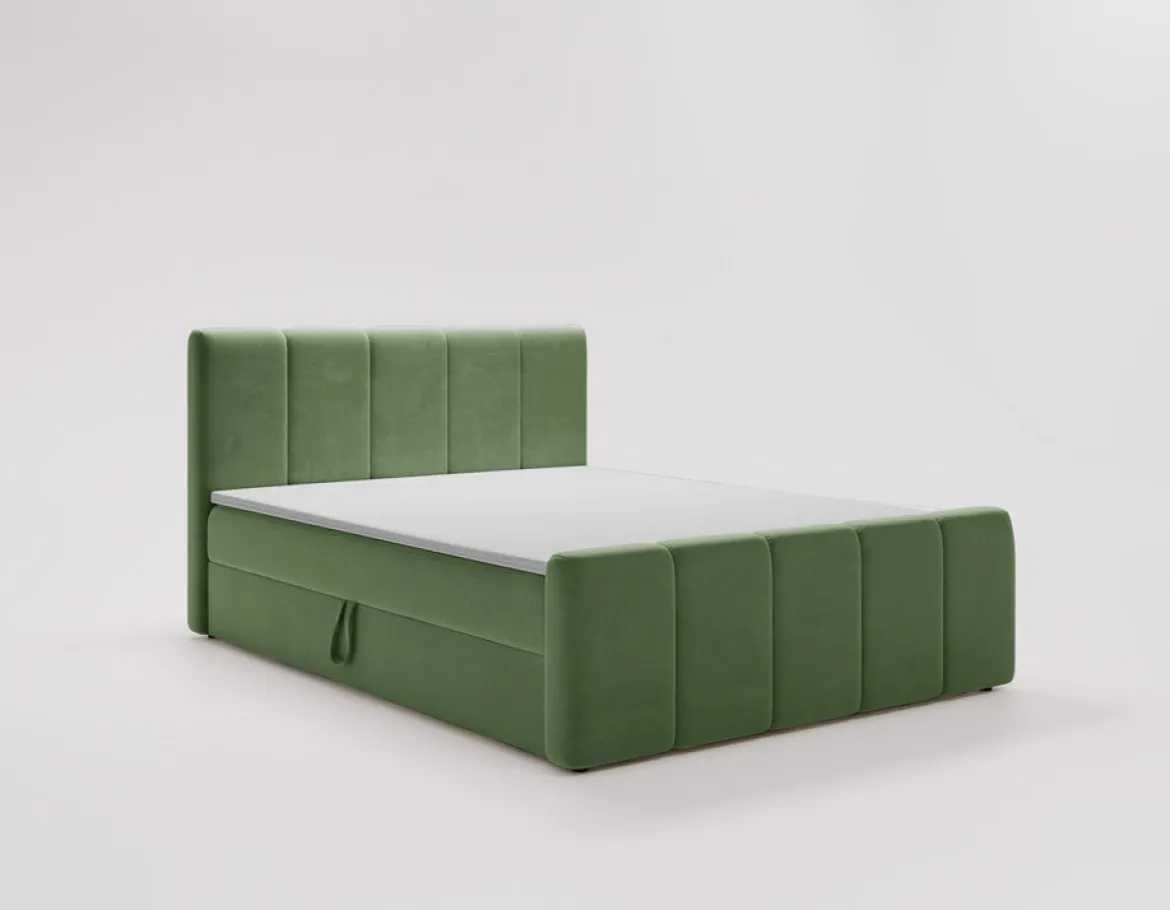 Boxspringbett Bergamo Samt mit Stauraum