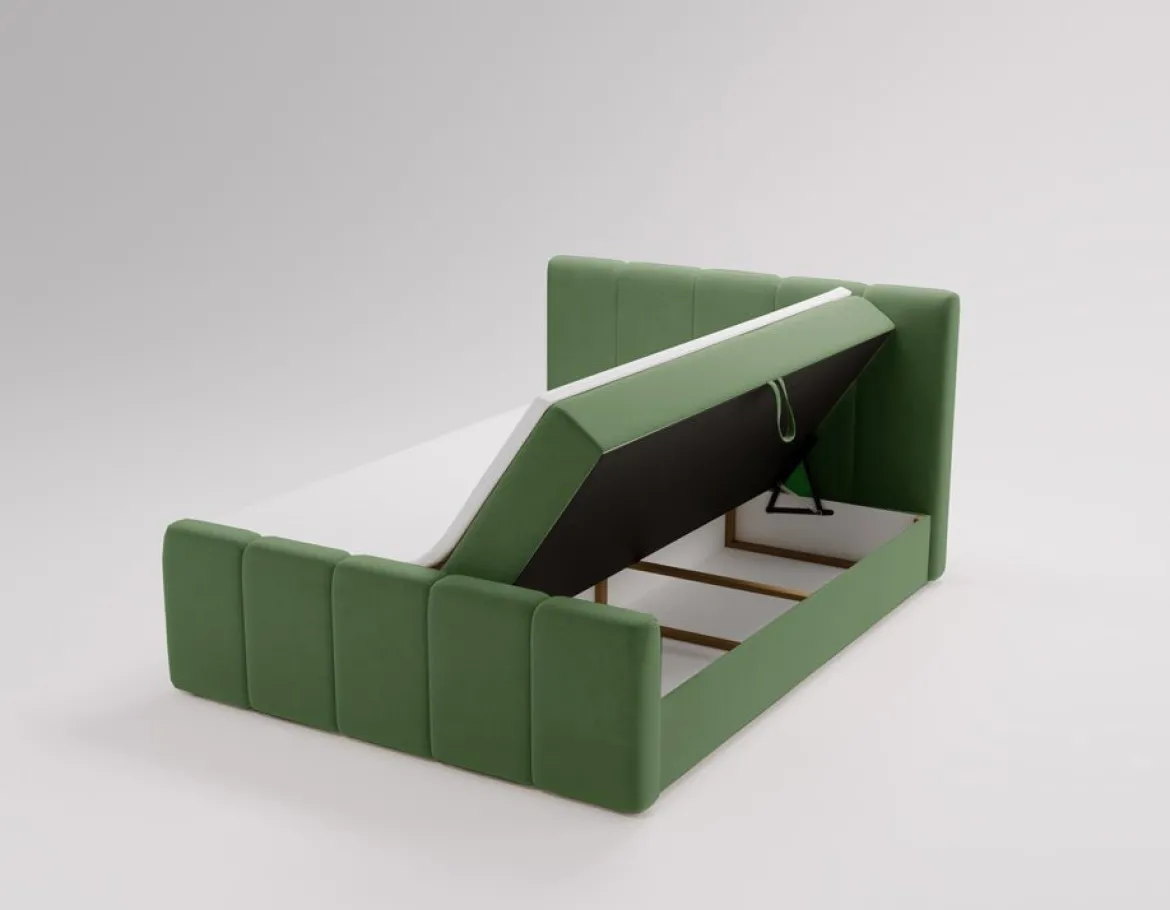 Boxspringbett Bergamo Samt mit Stauraum